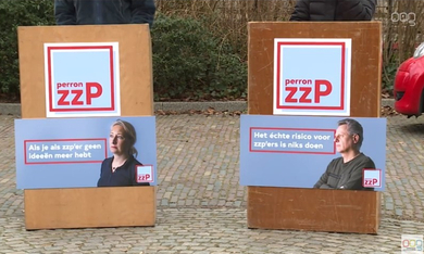 banners zzP op straat